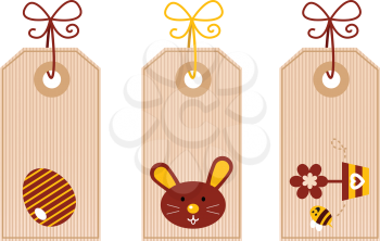 Royalty Free Clipart Image of a Set of Easter Tags