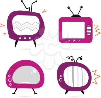 Royalty Free Clipart Image of Televisions