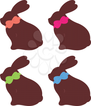 Beautiful spring bunnies mix. Vector Illustration
