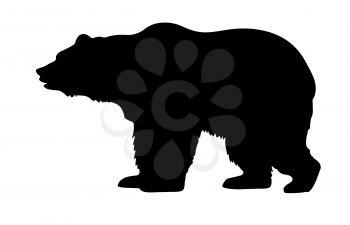 Royalty Free Clipart Image of a Bear Silhouette