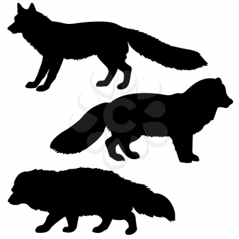 Royalty Free Clipart Image of Animal Silhouettes