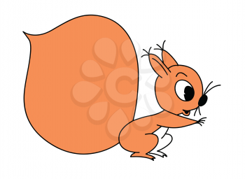 Royalty Free Clipart Image of a Squirrel