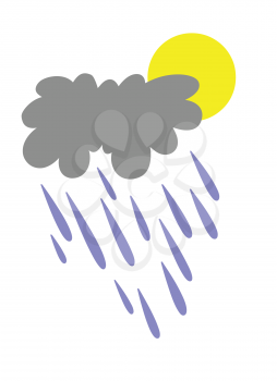 Royalty Free Clipart Image of a Raincloud