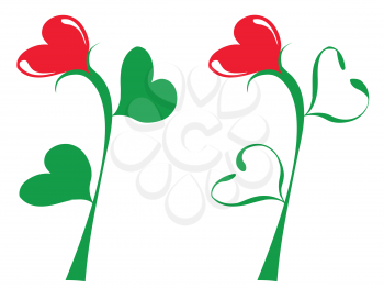 Royalty Free Clipart Image of Decorative Tulips