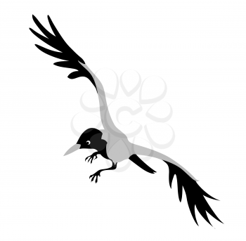 Royalty Free Clipart Image of a Crow