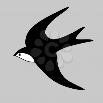 Royalty Free Clipart Image of a Swallow