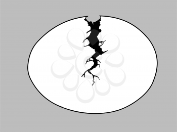 Royalty Free Clipart Image of a Cracked Egg