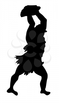 Royalty Free Clipart Image of a Neanderthal