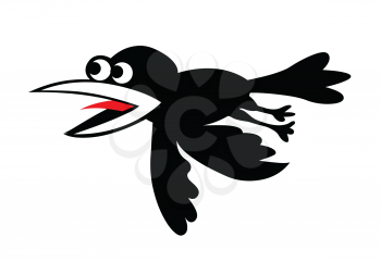 Royalty Free Clipart Image of a Flying Bird