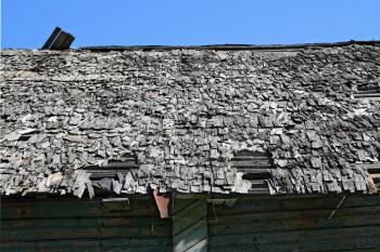 roof of the old rural building