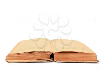 aging book on white background