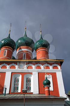 christian orthodox church on cloudy background