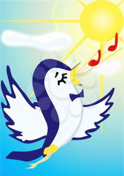 Royalty Free Clipart Image of a Songbird