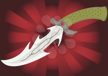 Knife a cold steel, file EPS.8 illustration.