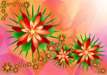 Abstract floral background, vector illustration EPS10.