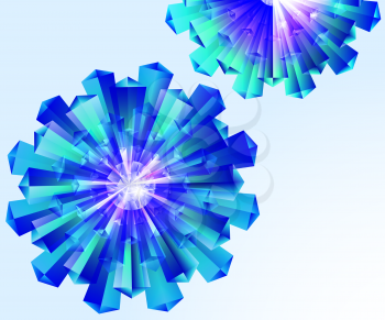 Abstract, crystal, floral, EPS10 - vector graphics.