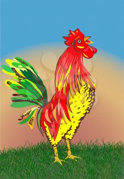 Abstract rooster, EPS8 - vector graphics.
