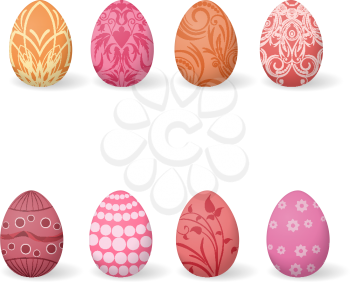 Set of color Easter eggs, EPS10 - vector graphics.