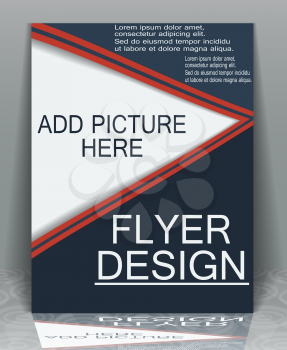 Template unique flyer your business, EPS10 - vector graphics.
