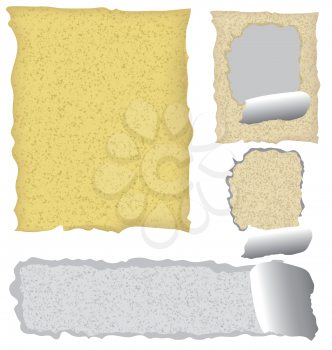 Royalty Free Clipart Image of Paper Pieces