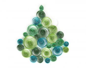 curling paper Christmas tree