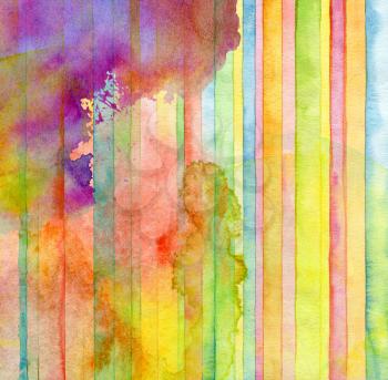 Abstract  strip watercolor painted background