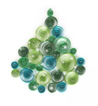 curling paper Christmas tree
