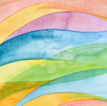 Abstract wave watercolor painted background
