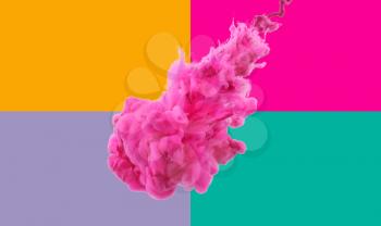 Acrylic colors cloud. Abstract background. Pop art