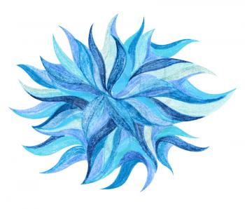 Abstract blue color pencil draw background