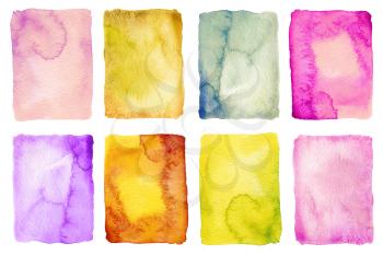 Collection of abstract watercolor painted backgrounds