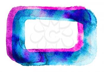 Abstract watercolor painted frame