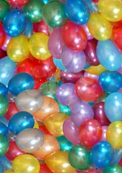 Bright colourful background from balloons
