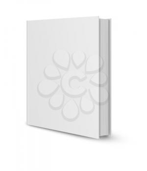 front view of Blank book cover white .
