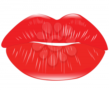 Royalty Free Clipart Image of Red Lips