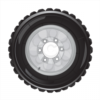 The New wheel of the car with protector.Vector illustration