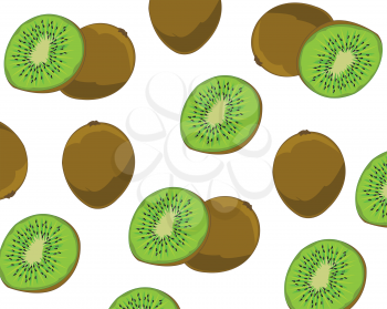 Ripe fruits kiwi on white background is insulated