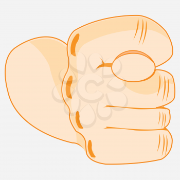 They Are Compressed fist of the person showing obscene gesture fig