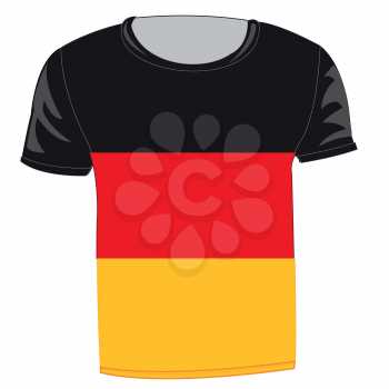 Flag state germany on t-shirt on white background
