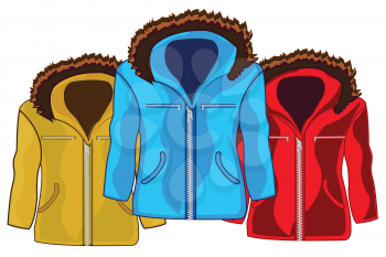 Beautiful male jackets colour on white background is insulated