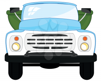 Vector illustration of the cargo car zil type frontal