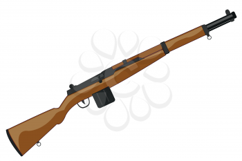Carbine american M1 Carbine on white background is insulated