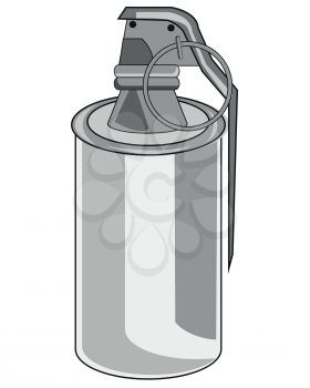 Vector illustration of the special facility grenade with gas