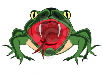Vector illustration of the cartoon of the amphibian frog