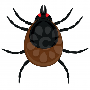 Mite bugs vector illustration isolated on white background.Parasite skin