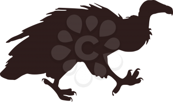 Royalty Free Clipart Image of a Silhouette of a Griffon