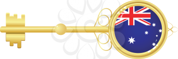 Royalty Free Clipart Image of an Australian Key Icon