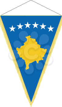 Royalty Free Clipart Image of a National Flag of Kosovo