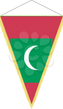Royalty Free Clipart Image of a National Flag of Maldives 