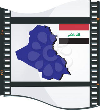 Royalty Free Clipart Image of a Map of Iraq